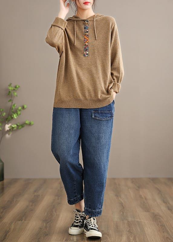 Handmade Spring Pants Oversize Denim Blue-rose Photography Elastic Waist Trousers