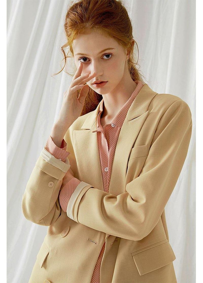 Handmade Back Open Cotton Clothes for Pattern Light Yellow Coat Fall
