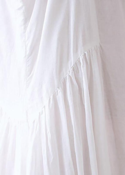 Handmade Cotton Outfit Metropolitan Museum Cotton Linen Round Neck Asymmetrical Slip Dress