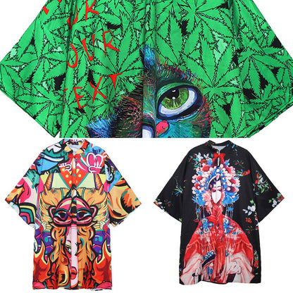 Handmade Lapel Half Sleeve Cotton Clothes for Design Black Print Dresses Summer