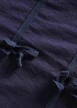 Handmade Linen Quilting Dresses Korea Pure Color Appliques Sleeveless Dress for
