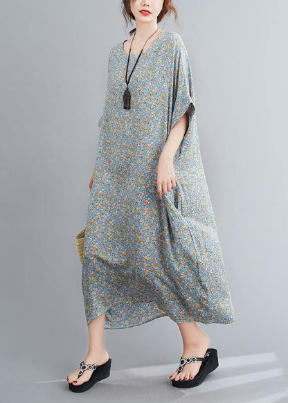 Handmade O Neck Clothes Inspiration Light Green Maxi Dress