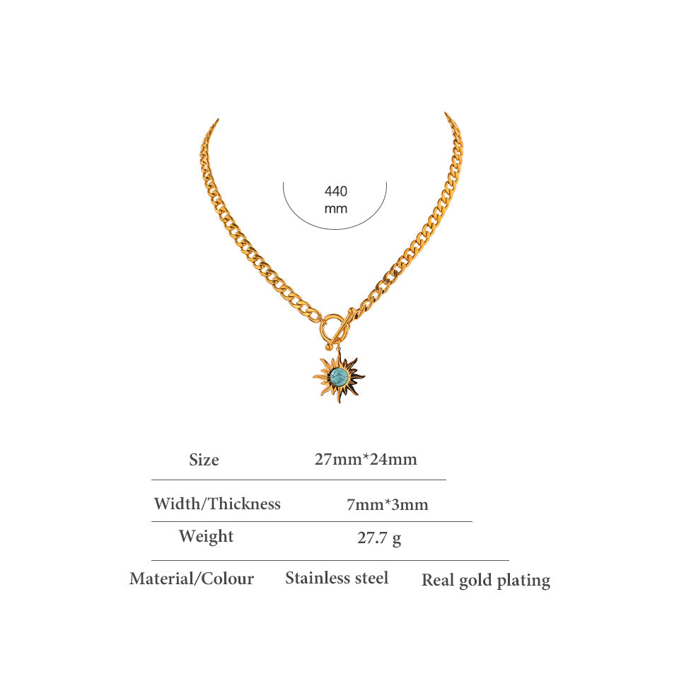 Gold Plated Sun Necklace