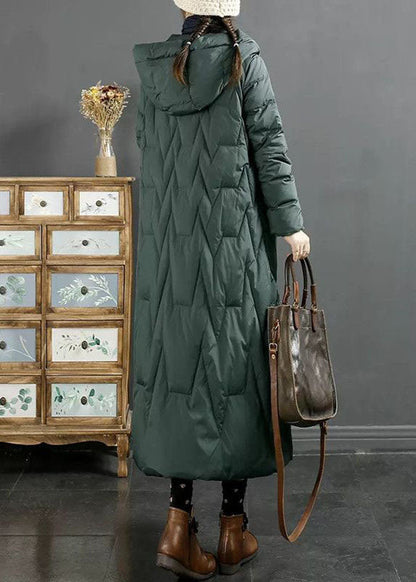 Italian Red Hooded Embroideried Duck Down Down Coats Winter