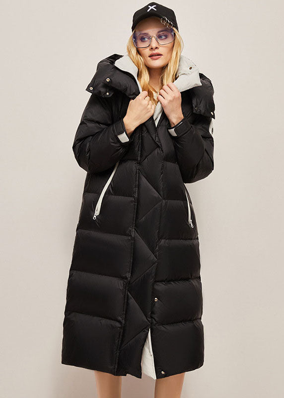 Italian Yellow Hooded Patchwork Cotton Blend Puffers Jackets Winter