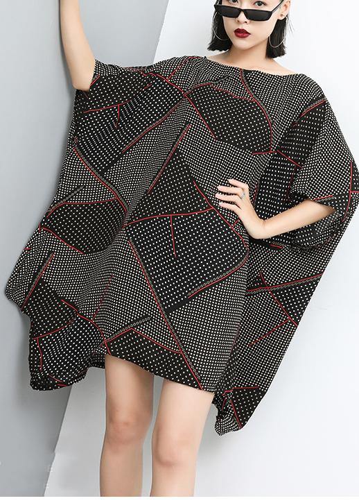 Italian Chiffon Patchwork Color Dresses Pakistani Print Pullover Slash Neck Dress