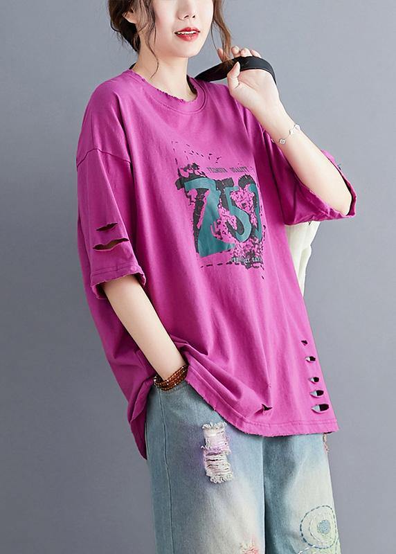 Italian Green O Neck Cotton Clothes for Hole Art Summer Top