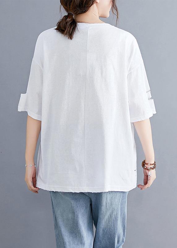 Italian Green O Neck Cotton Clothes for Hole Art Summer Top