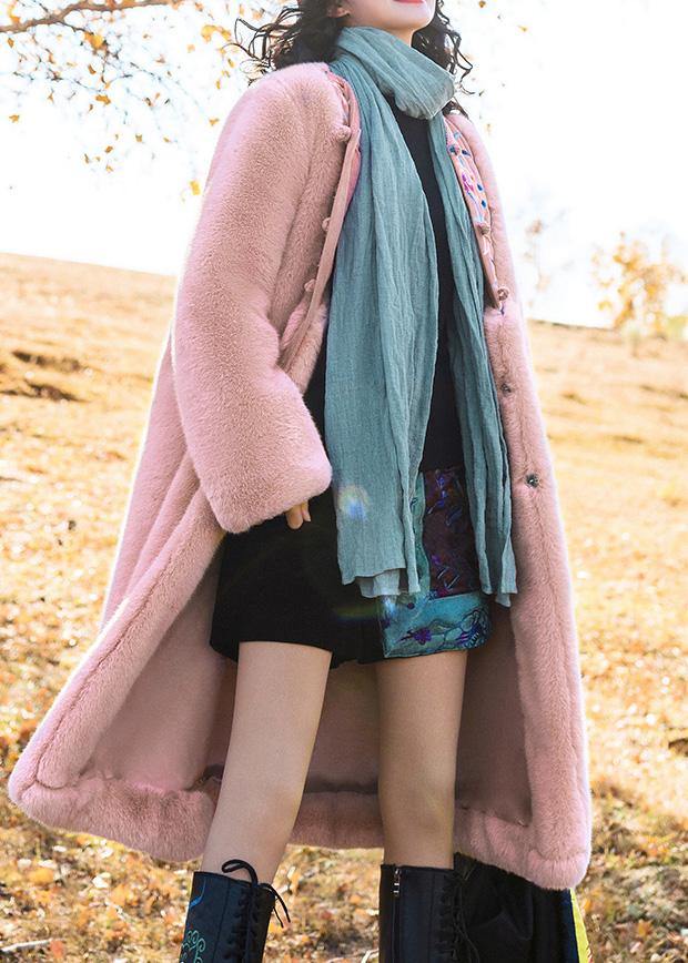Italian Pink Fine Crane Coats Pattern Embroidery Outwears