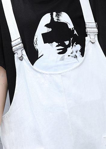 Italian White Cotton Quilting Clothes Strap Traveling Summer Dress