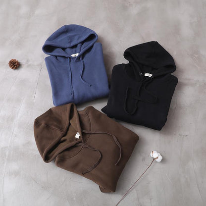 Italian Winter Cotton Hooded Tunics for Linen Chocolate Long Dress