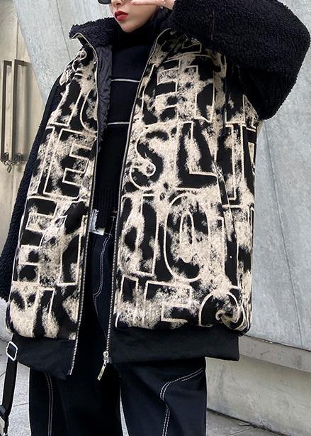 Jacket Short Heavy Winter Splicing Letter Tie Dye Baseball Jacket