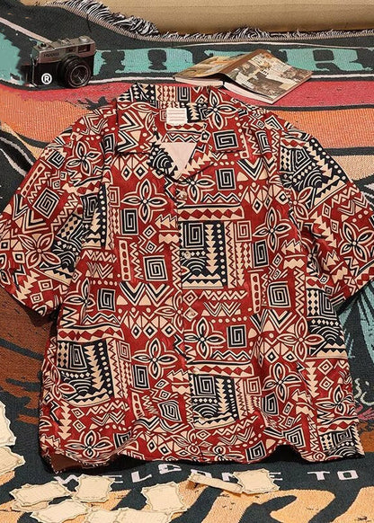 Japanese Cuban Collar Shirt for in Hawaii Summer