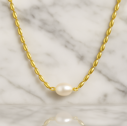 “joanna” 18k Waterproof Pearl Necklace