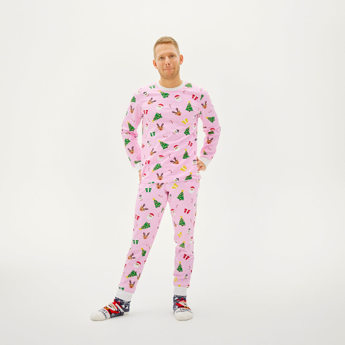 The Pink Christmas Pajamas for Men