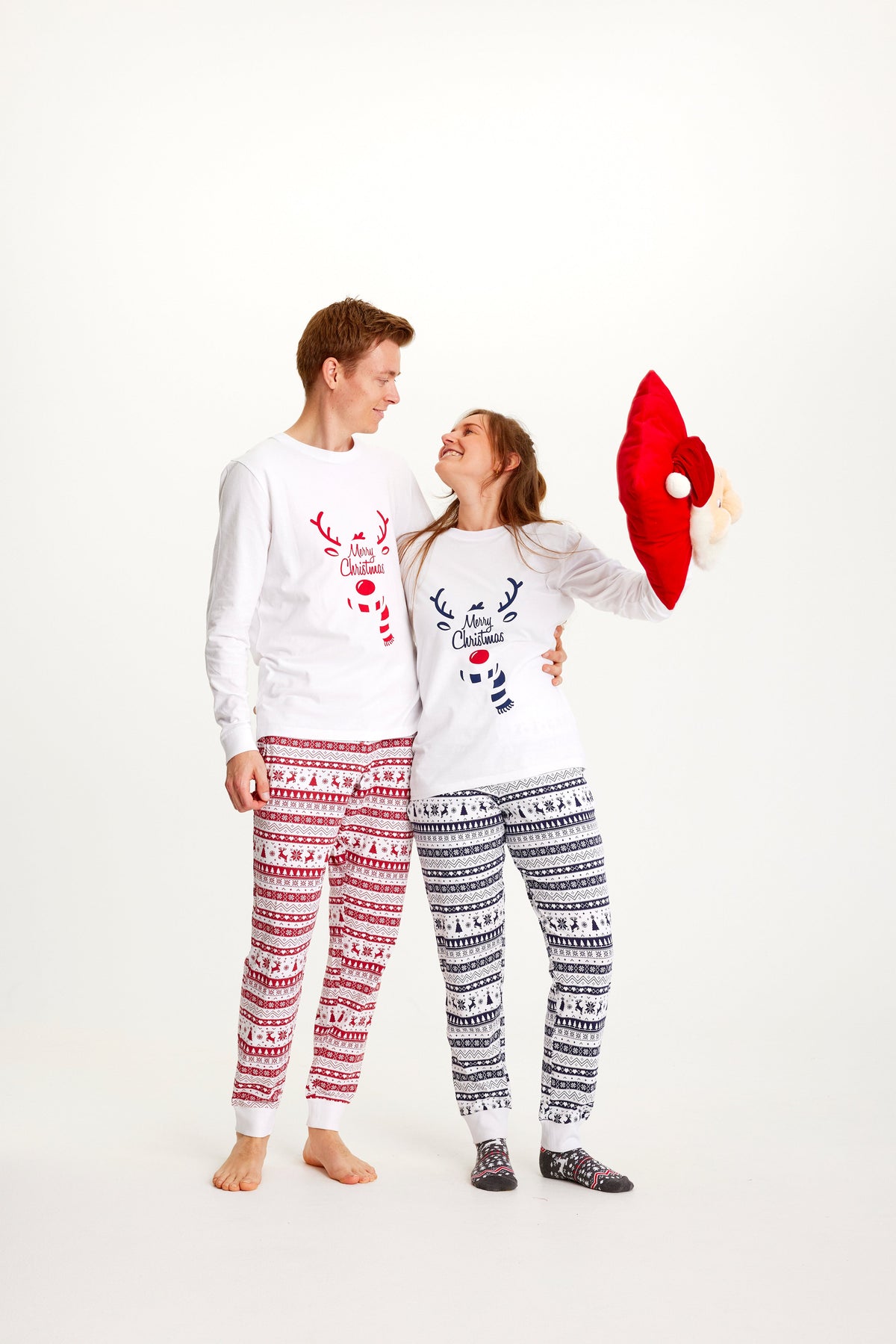 Cute Christmas Pajamas Red Men's