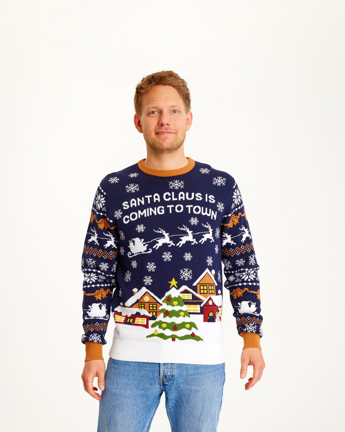 Santa Claus Is Coming to Town Navy Men's