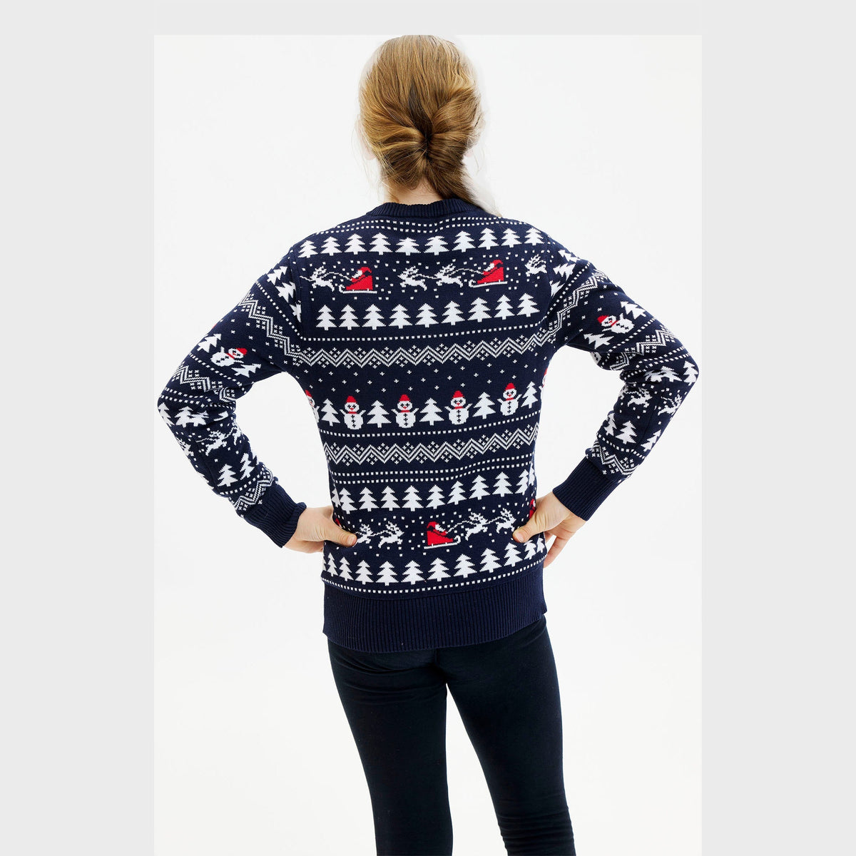 The Stylish Christmas Sweater Navy Kids