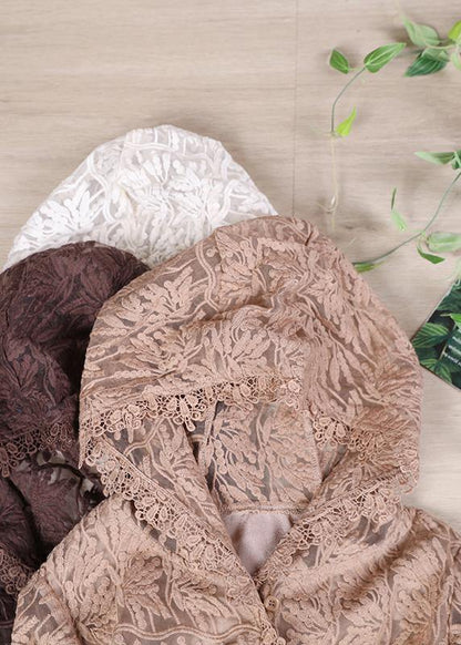 Loose Lace Spring Clothes Work Outfits Chocolate Maxi Dresses