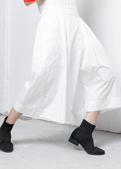 Loose Linen Clothes Pakistani Elastic Waist Wide Leg Pants