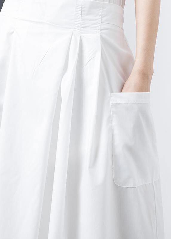 Loose Linen Clothes Pakistani Elastic Waist Wide Leg Pants