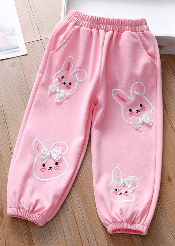 Pink Animal Print Beam Pants
