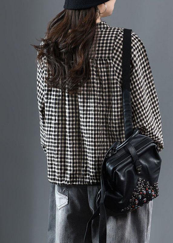 Luxury Yellow O-Neck Plaid Fall Long Sleeve Trench