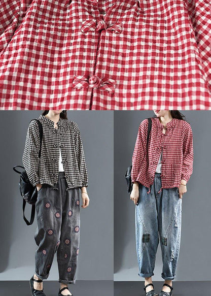 Luxury Yellow O-Neck Plaid Fall Long Sleeve Trench