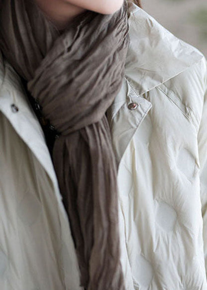 Black Pockets Patchwork Winter Duck Down Coat