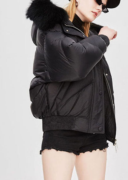 Blue Fur Collar Thick Winter Duck Down Down Coats