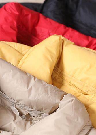 Loose Fitting Down Jacket Jackets Black Lapel Pockets Duck Down Coat