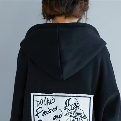 Black Parkas for Hooded Winter Jacket Thick Winter Outwear