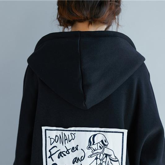 Black Parkas for Hooded Winter Jacket Thick Winter Outwear