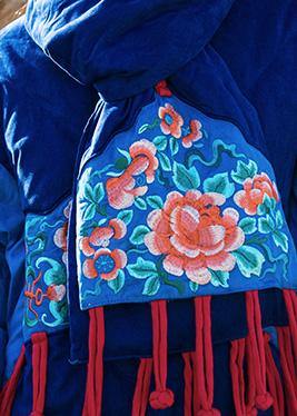 Blue Winter Outwear Clothing Jackets & Coats Stand Collar Patchwork Winter Coats