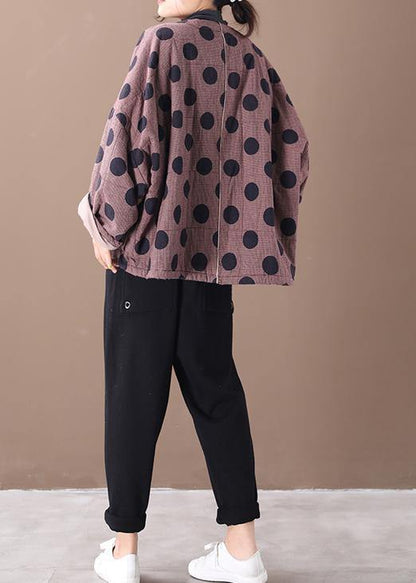 Jackets Red Plaid Dotted V Neck Button Down Coats