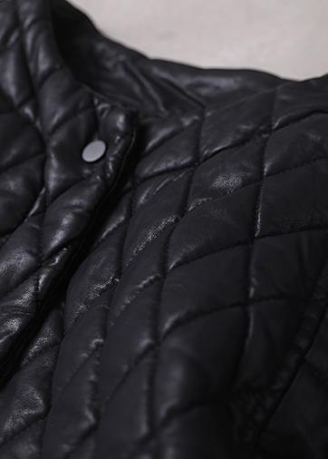 Warm Winter Over Short Coat Black O Neck Outwear