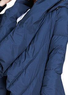 Down Jacket Hooded Coats Burgundy Dark Buckle Down Jacket Woman