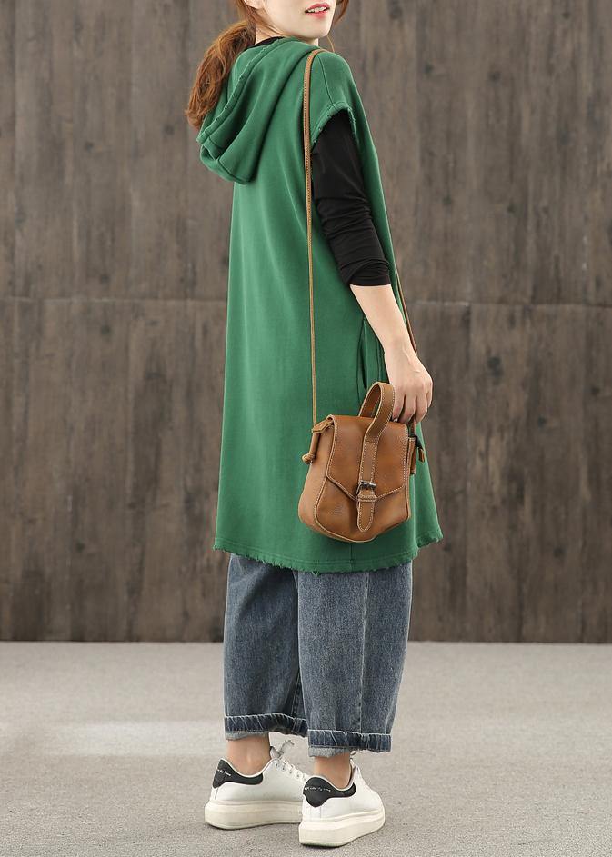 Modern Black Clothes Hooded Pockets Silhouette Tops
