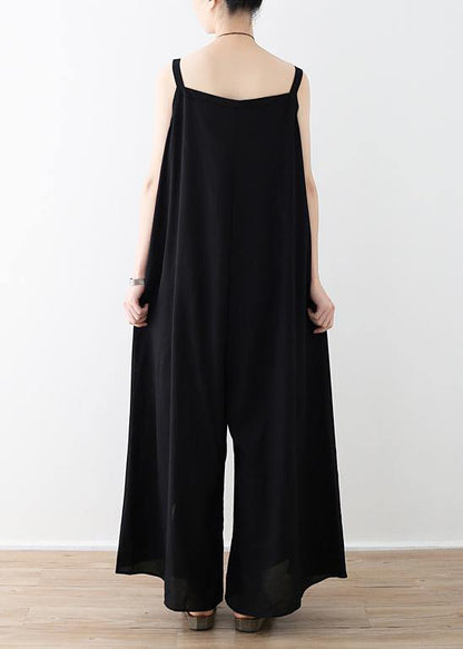 Modern Black Loose Photography Jumpsuit Pants Summer