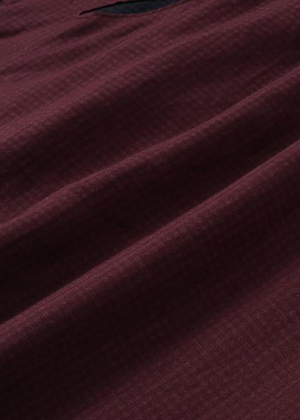 Modern Burgundy Linen Wardrobes Lapel Pockets Maxi Fall Dresses