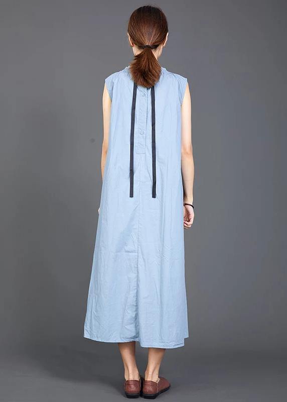 Modern Cotton Tunic Pattern Drops Design Folded Lacing Irregular Splice Color Dress