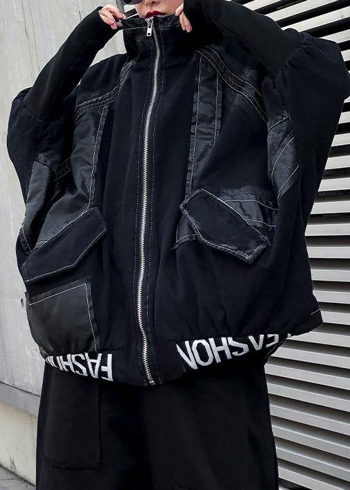 Modern Denim Black for Sewing Zippered Patchwork Coats