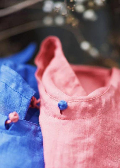 Modern Linen Box Top Retro Color Literary Comfortable T-shirt