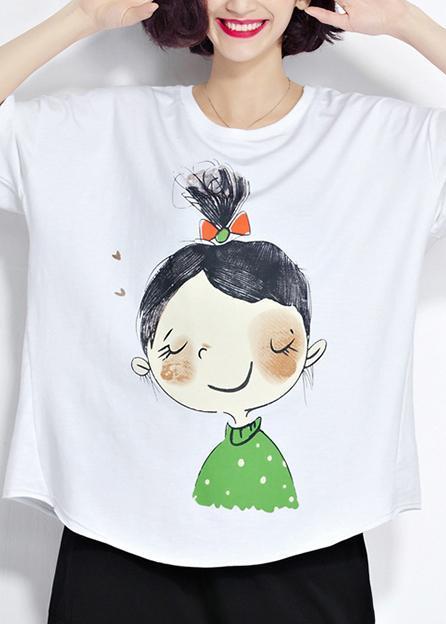 Modern O Neck Short Sleeve Cotton Clothes for Tunic Tops White Box Blouses Summer