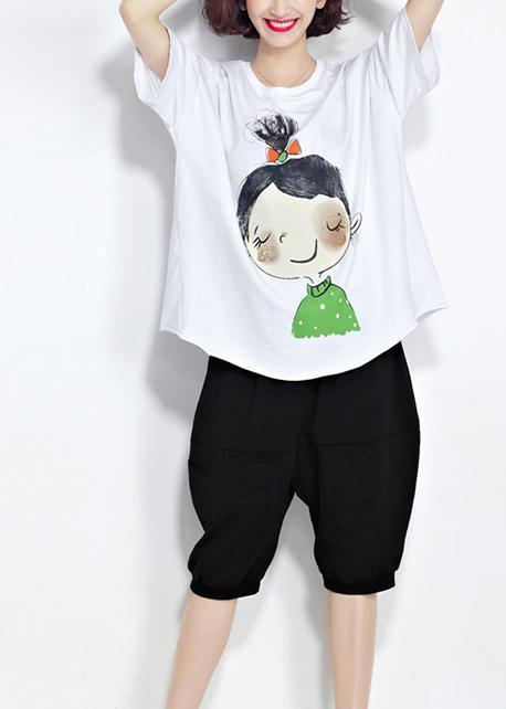 Modern O Neck Short Sleeve Cotton Clothes for Tunic Tops White Box Blouses Summer