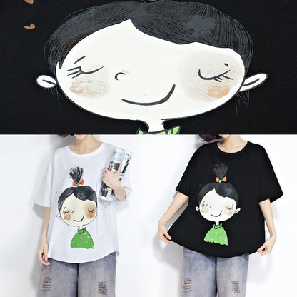 Modern O Neck Short Sleeve Cotton Clothes for Tunic Tops White Box Blouses Summer