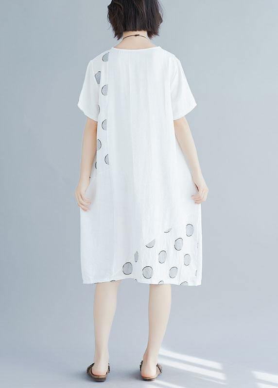 Modern Patchwork Cotton Tunics for Tunic Tops White Dresses Summer