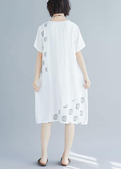 Modern Patchwork Cotton Tunics for Tunic Tops White Dresses Summer