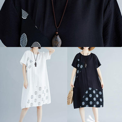 Modern Patchwork Cotton Tunics for Tunic Tops White Dresses Summer