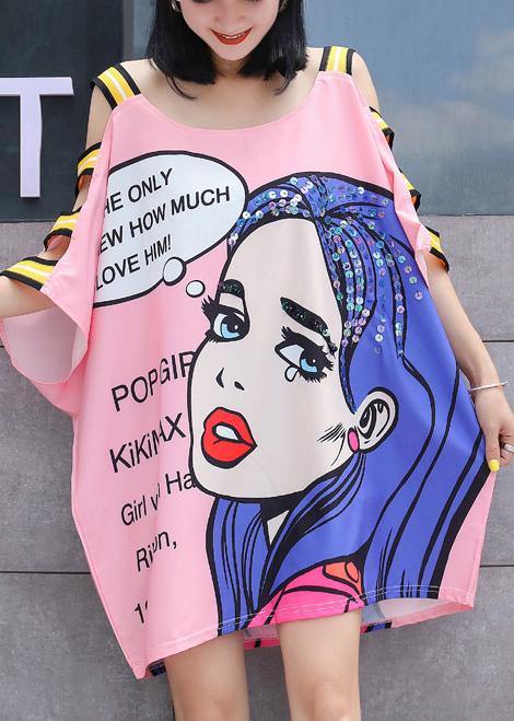 Modern Print Cotton Clothes for Outfits Off the Shoulder Maxi Dress